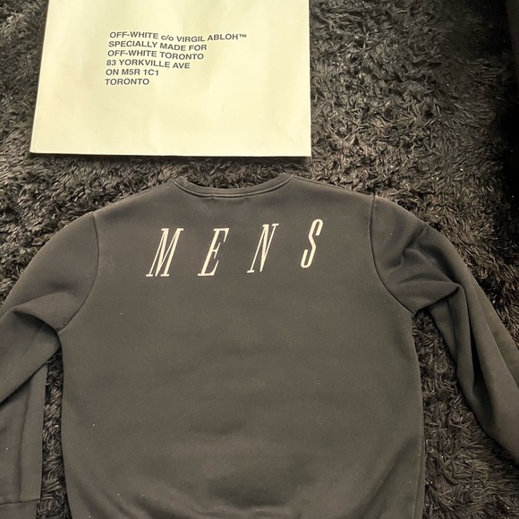 Large “men’s” off white crewneck - Picture 2 of 4